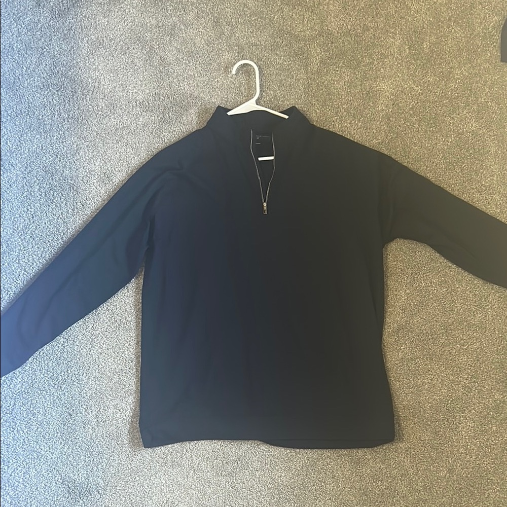 Holderness and Bourne Men's Black Quarter-Zip Sweater